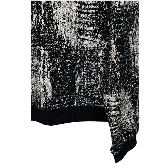 dRA Los Angeles Metallic Silver & Black Sweatshirt - Picture 3 of 9